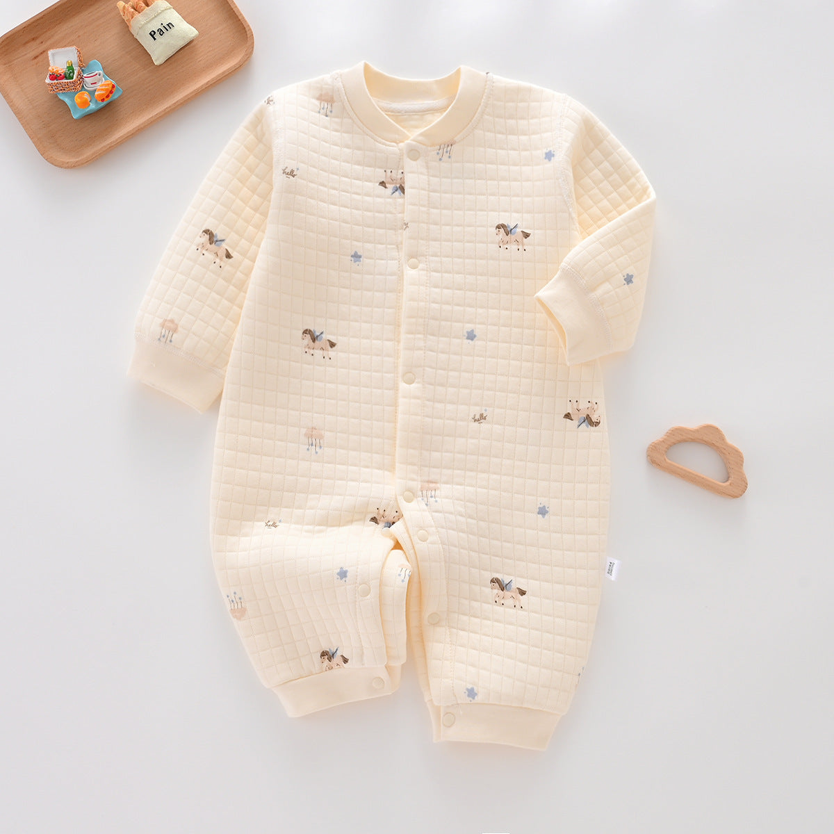 Siro Spinning Baby Cotton-padded Jumpsuit Pure Cotton Warm
