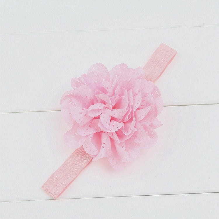 Children's chiffon hollow flower headband