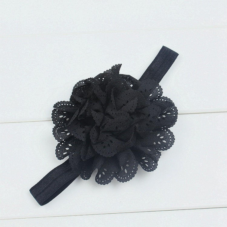 Children's chiffon hollow flower headband