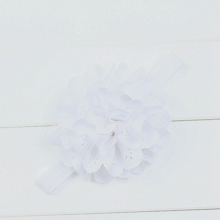 Children's chiffon hollow flower headband