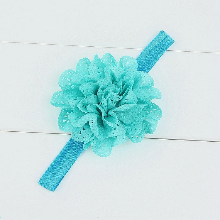 Children's chiffon hollow flower headband