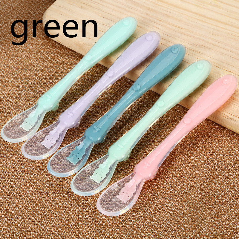 Baby Feeding Water Soup Feeding Tableware Silicone Spoon