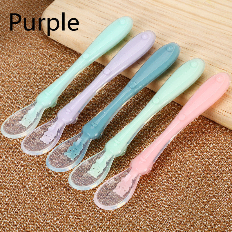 Baby Feeding Water Soup Feeding Tableware Silicone Spoon