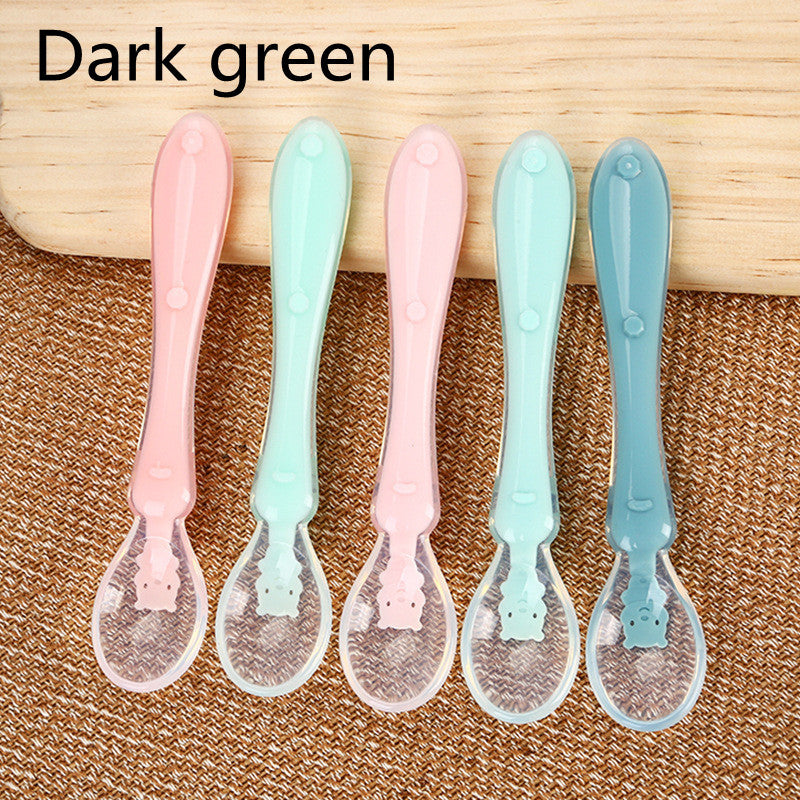 Baby Feeding Water Soup Feeding Tableware Silicone Spoon