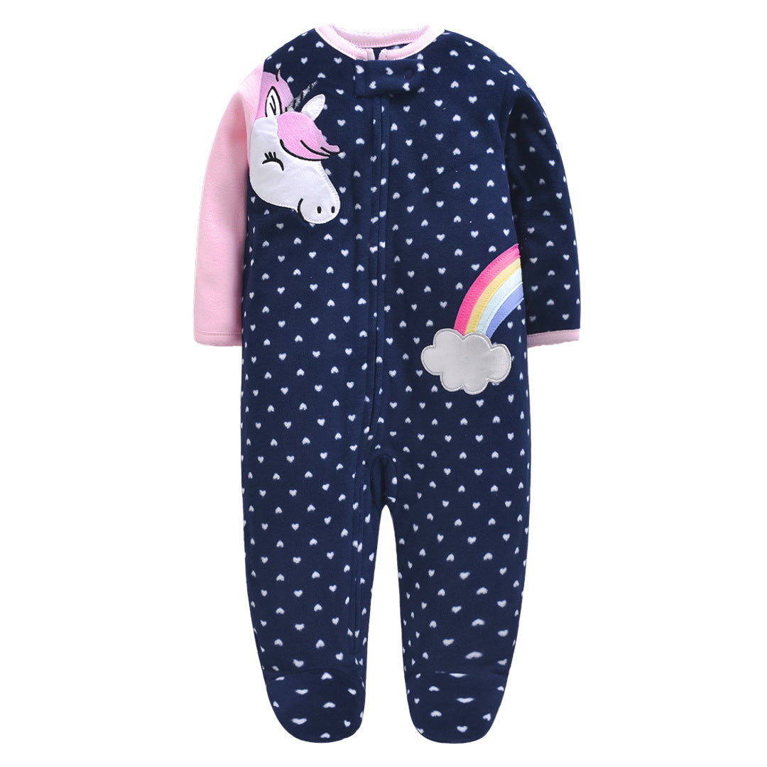Baby wrap jumpsuit with zipper