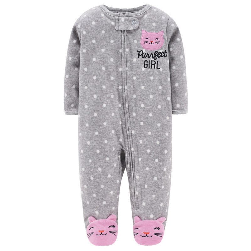 Baby wrap jumpsuit with zipper