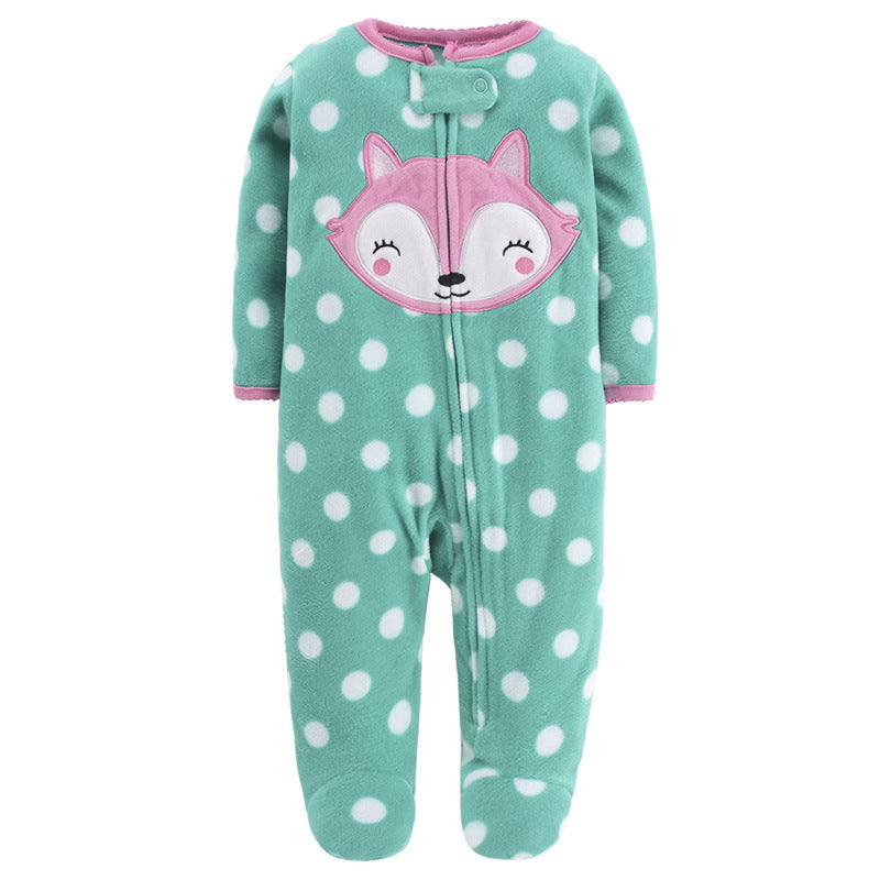 Baby wrap jumpsuit with zipper