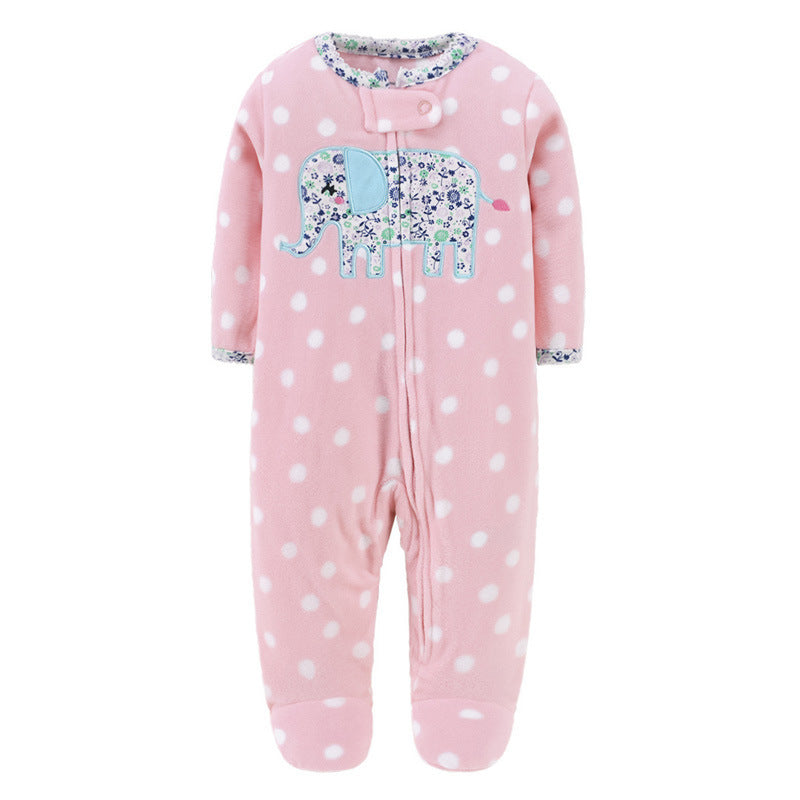 Baby wrap jumpsuit with zipper