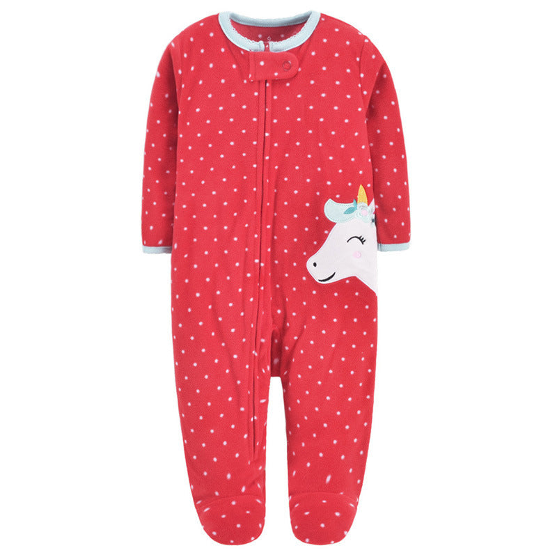 Baby wrap jumpsuit with zipper
