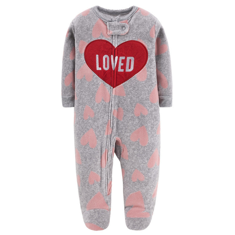 Baby wrap jumpsuit with zipper