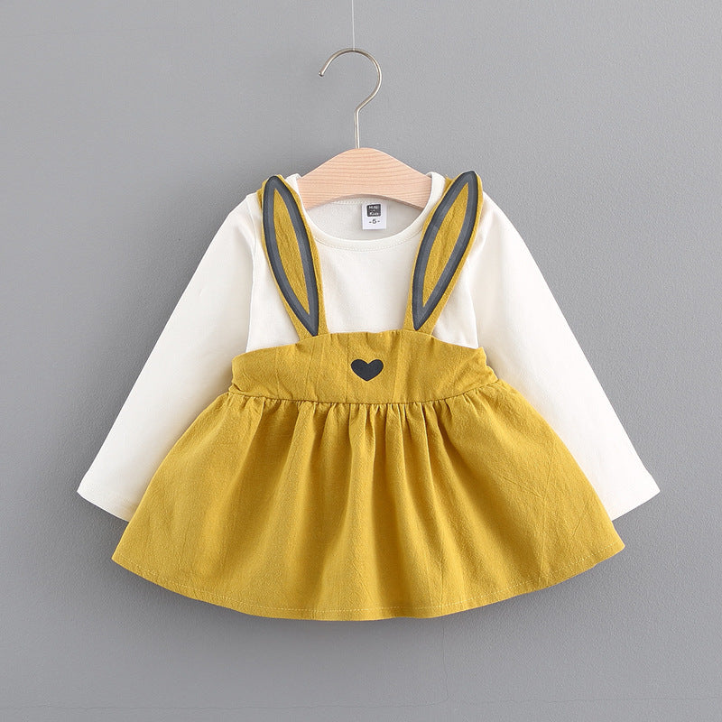 children's clothing, girls cute rabbit dress, baby baby princess dress