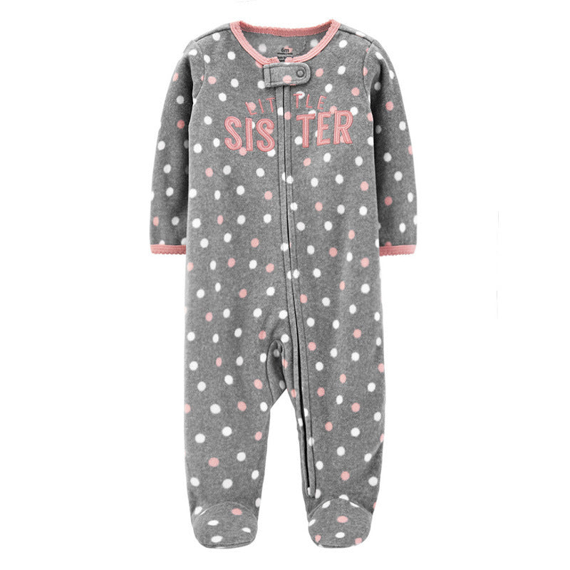 Baby wrap jumpsuit with zipper