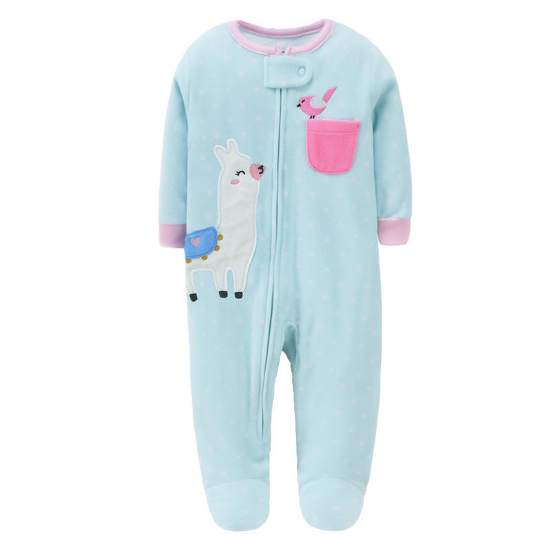 Baby wrap jumpsuit with zipper