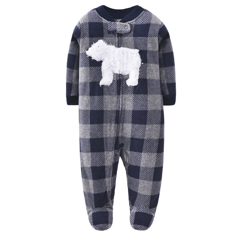 Baby wrap jumpsuit with zipper