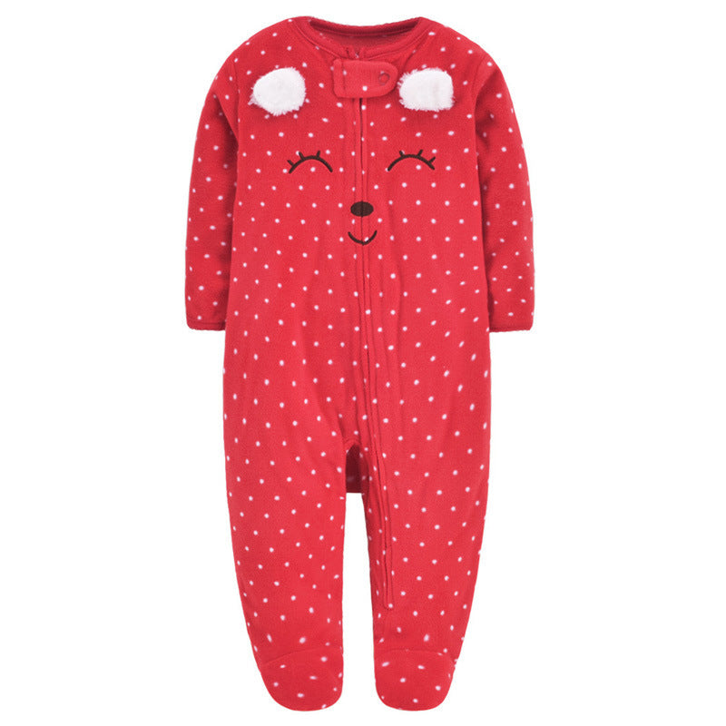 Baby wrap jumpsuit with zipper