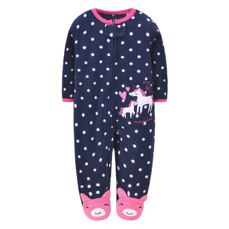 Baby wrap jumpsuit with zipper