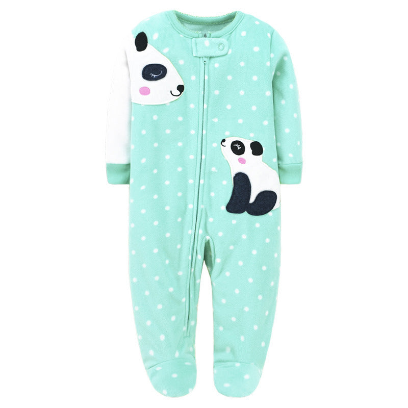 Baby wrap jumpsuit with zipper