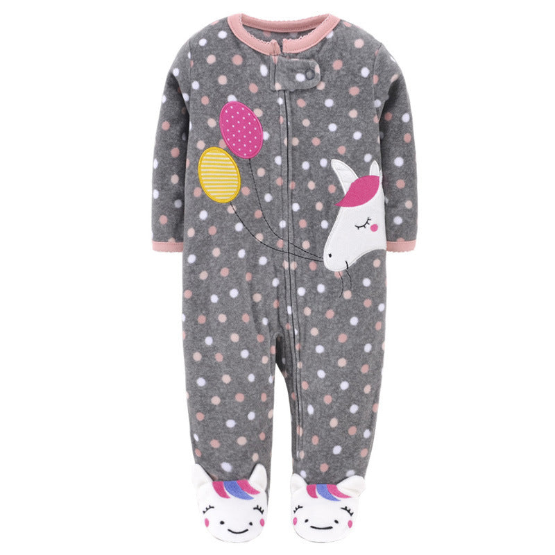 Baby wrap jumpsuit with zipper