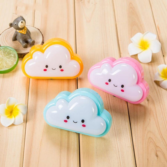 Tanbaby led Novelty lamp Bedroom Cute Cloud Face Portable Night Lights Plug-in Wall Baby Light Nursery Lamp