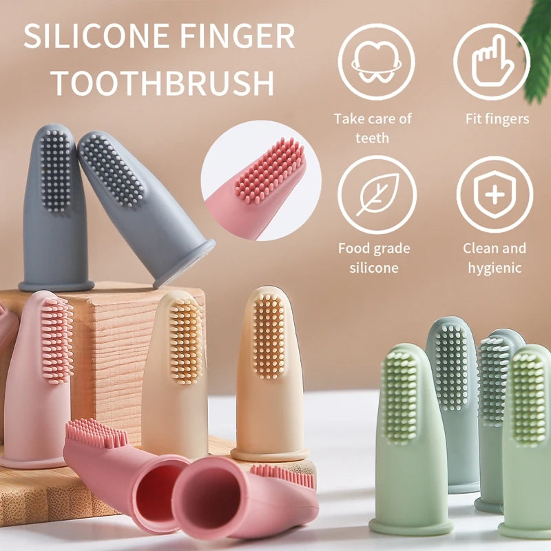 6pcs Kids Brush Baby Health Teeth Oral Care BPA Free Toothbrush For Children Finger Toothbrush Soft Silicone Newborn Accessories