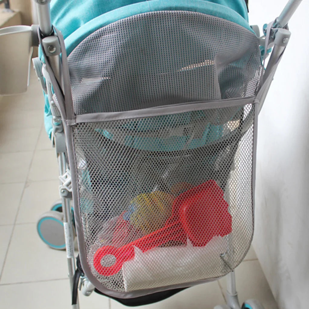 1PC Pushchair Pram Mesh Bag Baby Stroller Storage Bag Portable Outdoor Mesh Bags Organizer Baby Stroller Travel Accessories