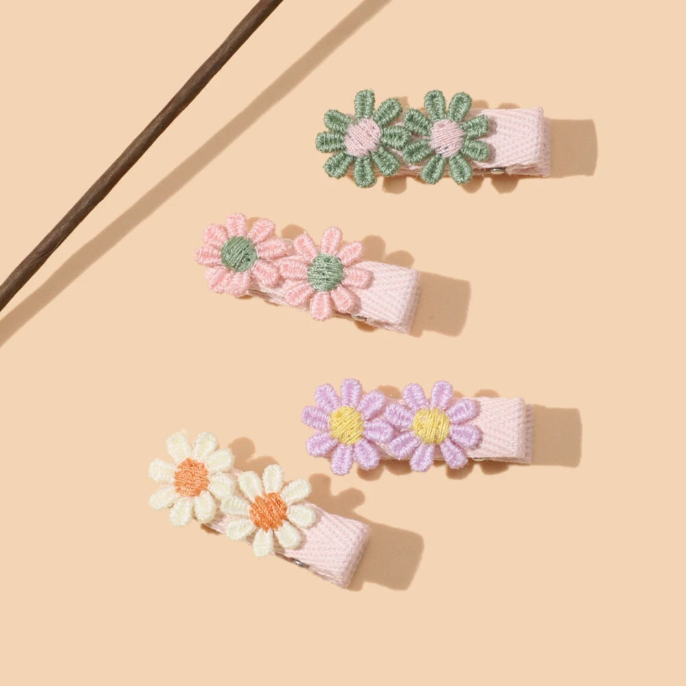 Hair Clips for Kids Girl Cute Daisy Baby Girl Hairpin Boutique Anti Slip Barette Flower Child Girl Hair Accessories for Newborn