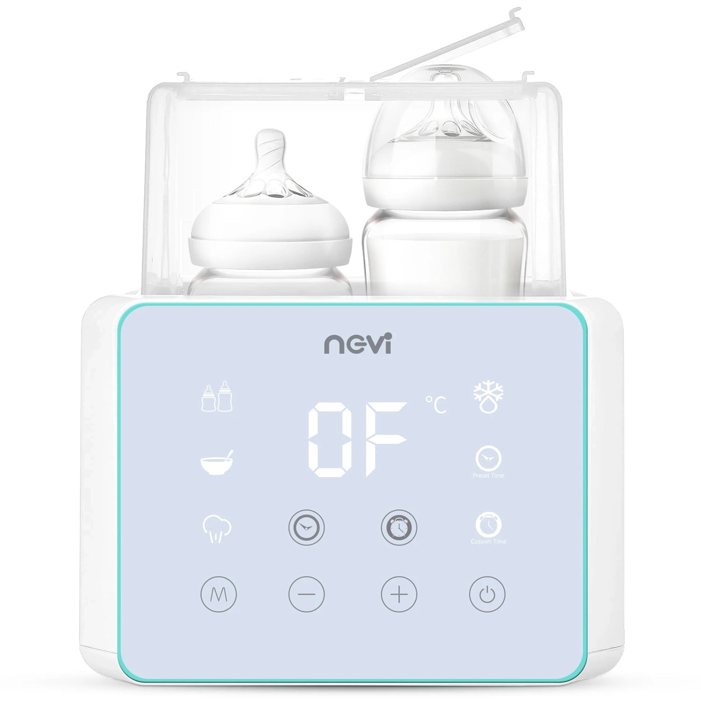 Baby Bottle Warmer & Bottle Sterilizer, Double Bottle Warmer for Breast Milk, LCD Display Accurate Temperature Control