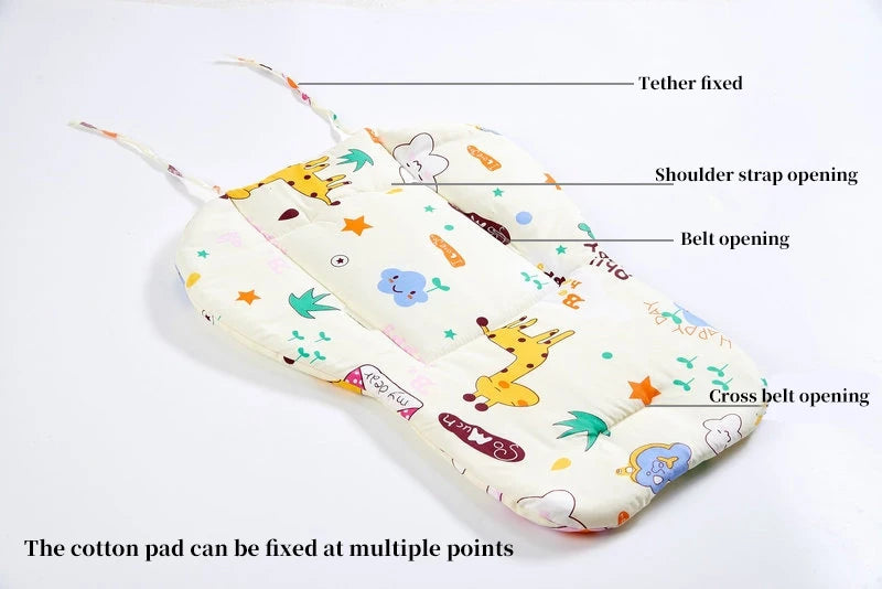 Baby Kids Highchair Cushion Pad Mat Booster Seats Cushion Pad Mat Feeding Chair Cushi on Pad Stroller Cushion Mat Cotton fabric