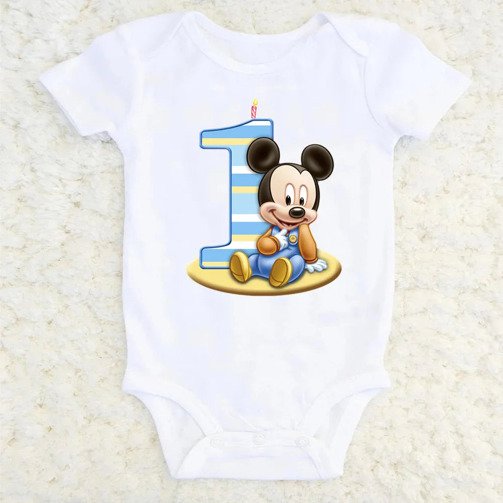 It's My 1st Birthday Mickey Baby Boy Clothes First Birthday Vetement 100% Cotton Baby Boys Girls Tutine Jumpsuit for Kids