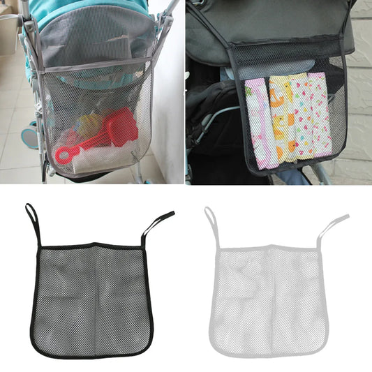 1PC Pushchair Pram Mesh Bag Baby Stroller Storage Bag Portable Outdoor Mesh Bags Organizer Baby Stroller Travel Accessories