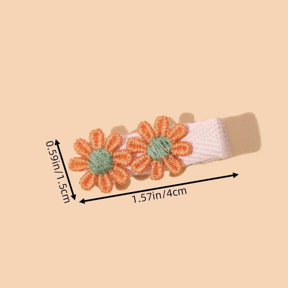 Hair Clips for Kids Girl Cute Daisy Baby Girl Hairpin Boutique Anti Slip Barette Flower Child Girl Hair Accessories for Newborn