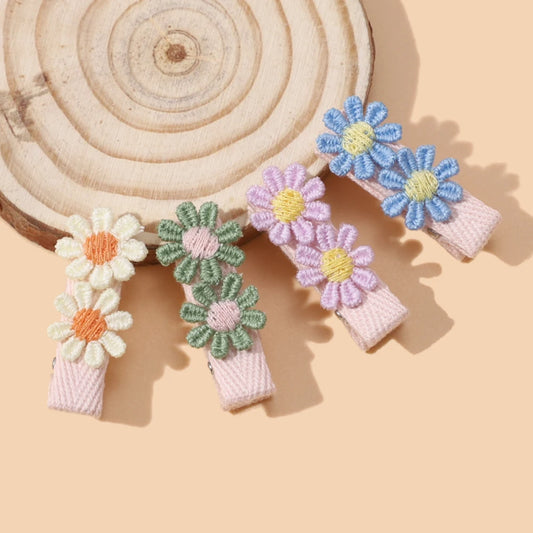 Hair Clips for Kids Girl Cute Daisy Baby Girl Hairpin Boutique Anti Slip Barette Flower Child Girl Hair Accessories for Newborn