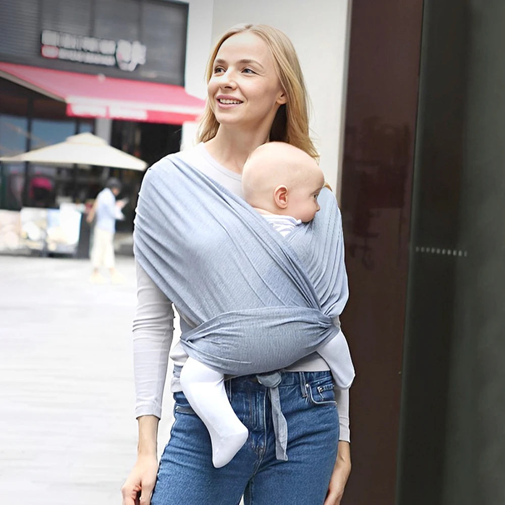 Baby Wrap Carrier Infant Carrier Breathable Baby Sling Lightweight Hand Free Baby Carrier Sling Baby Carrier Wrap for Newborn