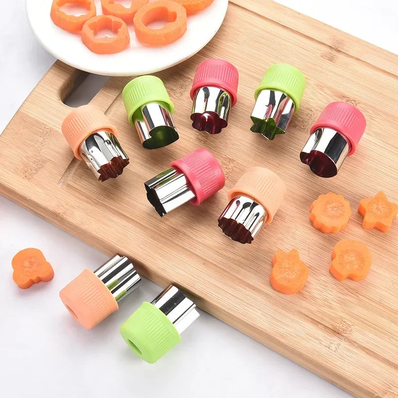 3Pcs Baby Food Cutter Cute Cartoon Shape Star Heart Vegetables Fruit Cutting Die Cookie Mould Baby Feeding Accessories