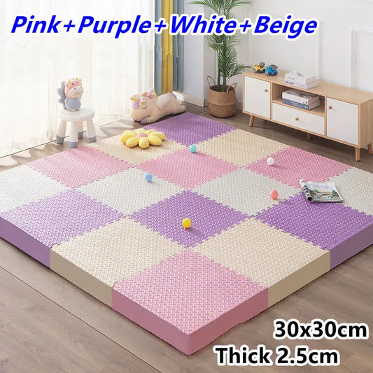 4PCS Tatame Baby Play Mat Thick 25mm Baby Activity Gym Play Mats 30x30cm Play Mats for Baby Mat Tatames Kids Carpet Puzzle Mat