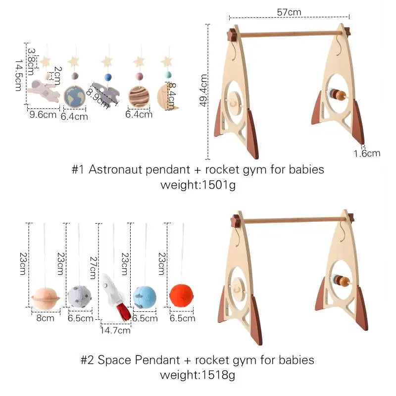 1Set Play Gym Frame Baby Activity Wooden Fitness Frames Play Gym Mobile Baby Room Decoration Newborn Baby Accessories Rattle Toy