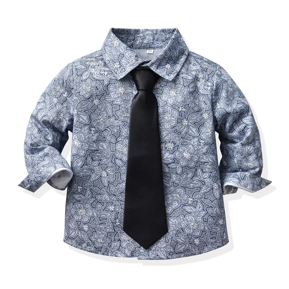 Kids Clothes Boys Long Sleeve Shirt Top + Vest + Bow Tie + Suspender Pants Wedding Suit Birthday Outfit for Kids Child