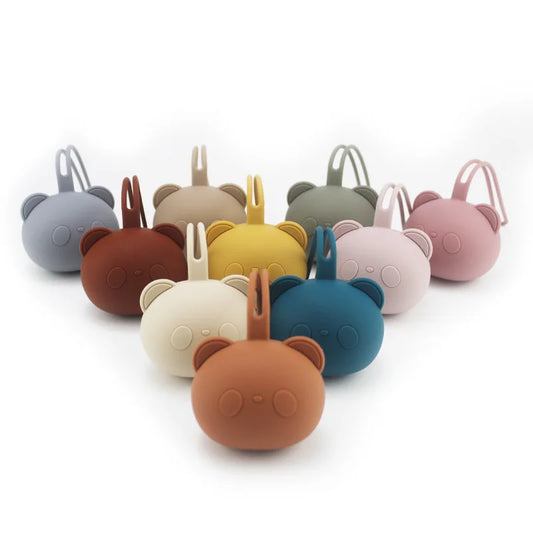 Baby Pacifier Holder BPA Free Food Grade Silicone Infant Portable Soother Container Box Nipple Storage Box