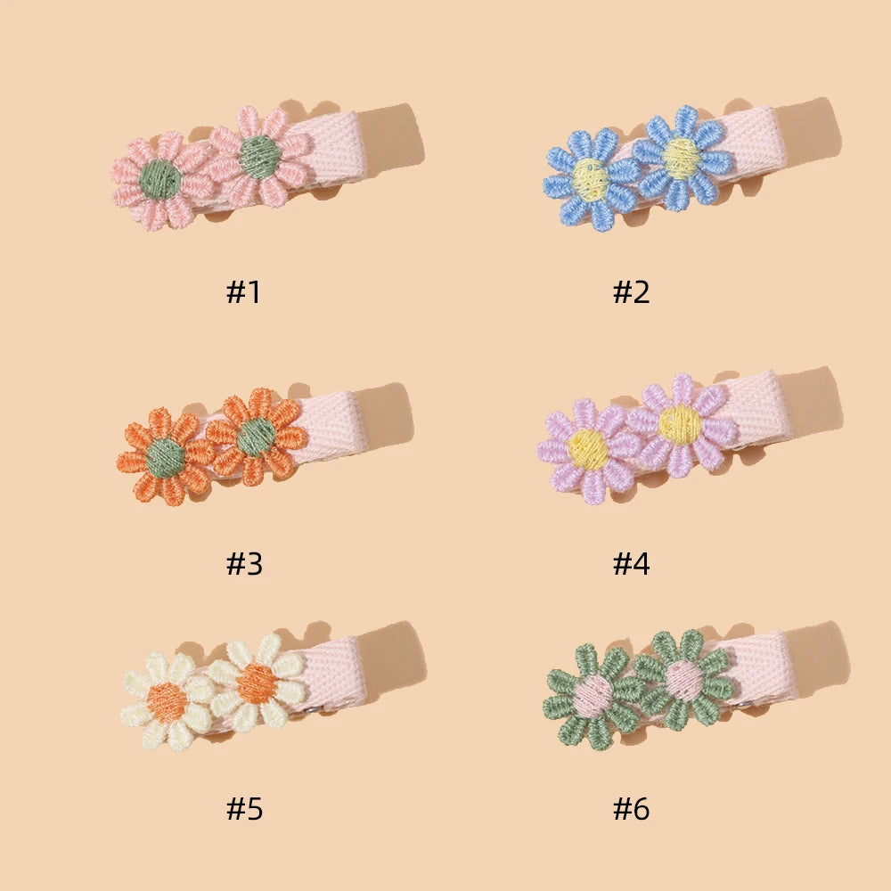 Hair Clips for Kids Girl Cute Daisy Baby Girl Hairpin Boutique Anti Slip Barette Flower Child Girl Hair Accessories for Newborn