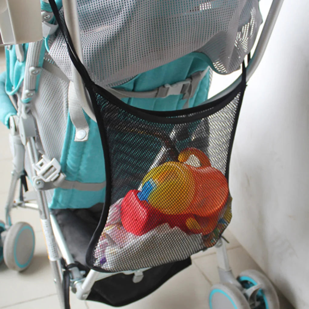 1PC Pushchair Pram Mesh Bag Baby Stroller Storage Bag Portable Outdoor Mesh Bags Organizer Baby Stroller Travel Accessories